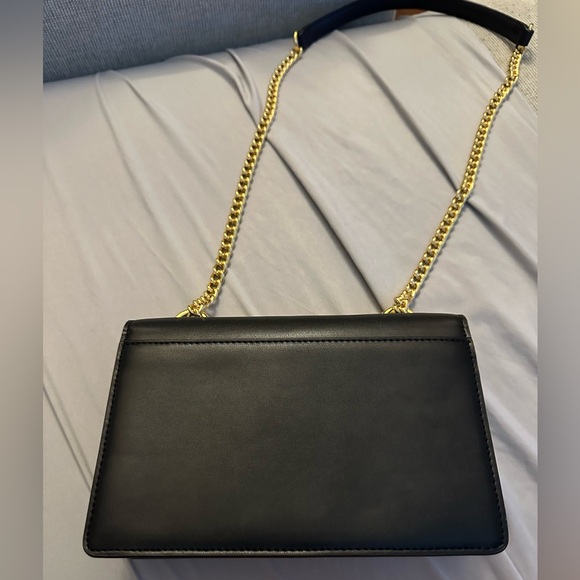 JW PEI Bag - Envelope Chain Crossbody - Black with Gold Hardware - Vegan Leather - Picture 9 of 15
